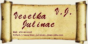 Veselka Julinac vizit kartica